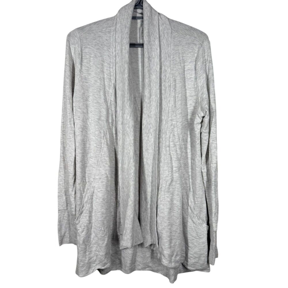 Athleta Womens Pranayama Gray Wrap Cardigan Sz M Modal Blend Soft Cozy